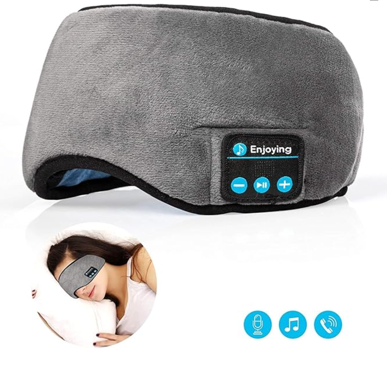 Máscara para dormir con auriculares